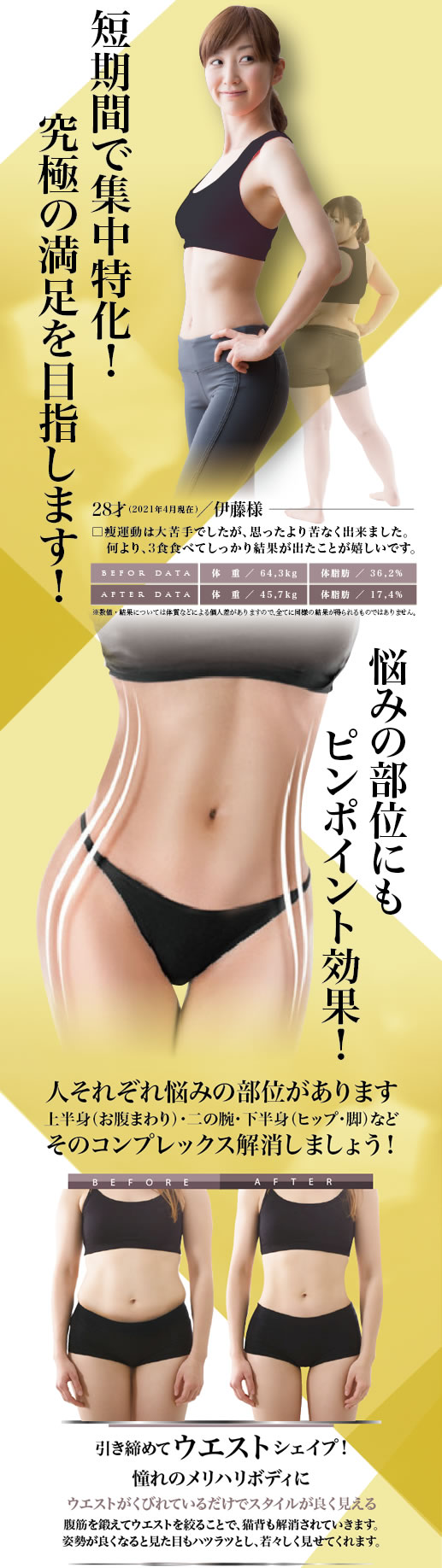 短期間で集中特化!究極の満足を目指します!
