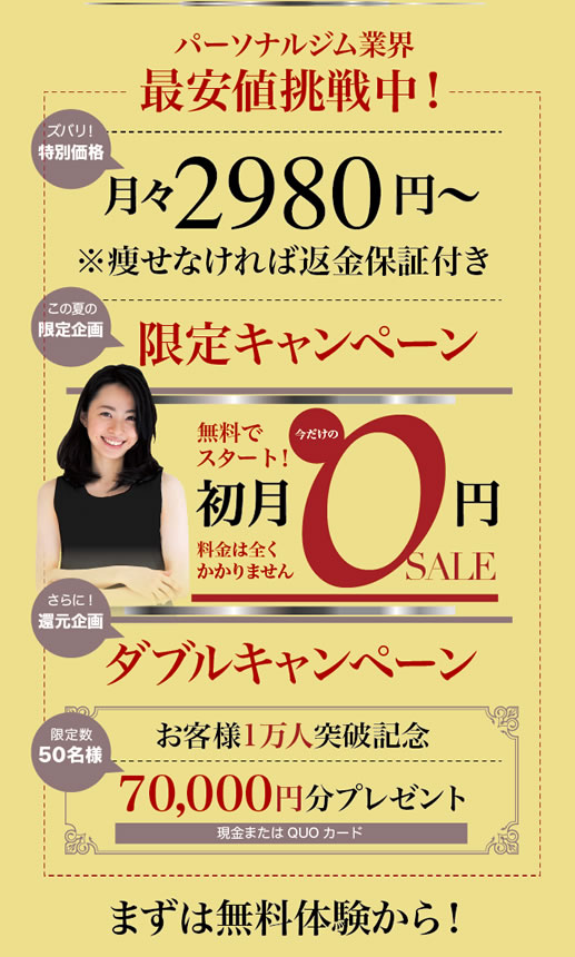 業界最安値挑戦中!月々2980円~